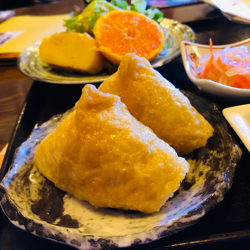 いなり寿司_ざるそば定食(手打ちそば　元寿庵 )