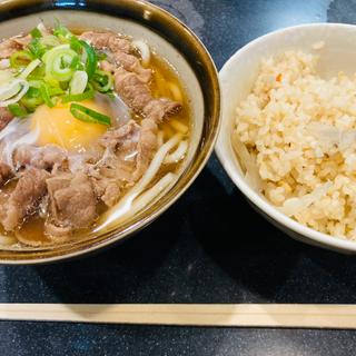 肉玉うどん(今庄そば 福井駅改札外店)
