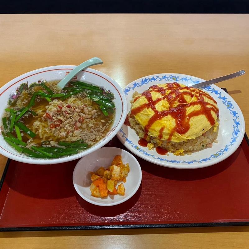 台湾ラーメン オムライスセット(三福源)