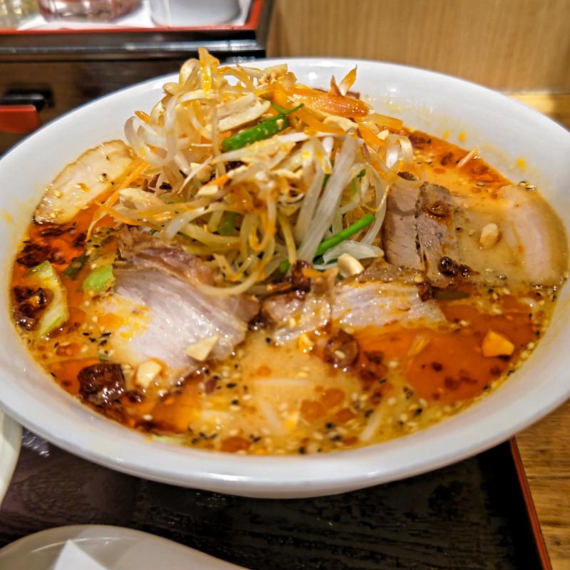 焦がしごまみそラーメン(喜多方ラーメン 坂内 石川町店)