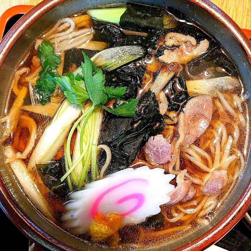 鴨南蛮そば(朝日庵)