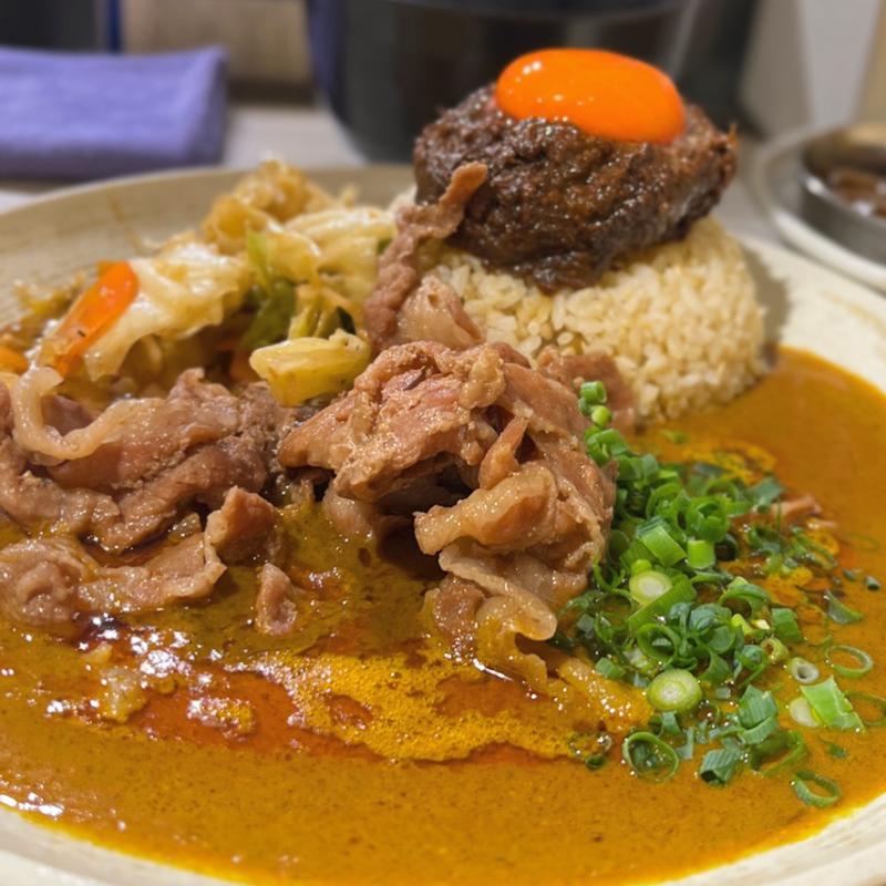 MIX・小・松坂ポーク切り落とし（ハーフ）・キャベツアチャール (吉田カレー  )