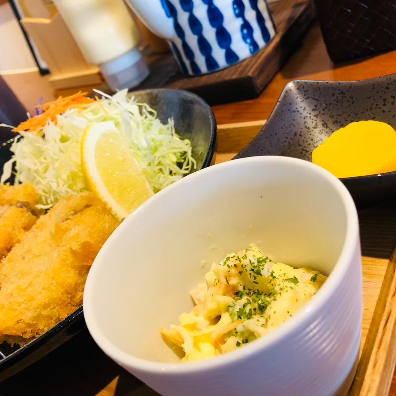 ポテトサラダ_ヒレカツ定食(とんかつ 濱川)
