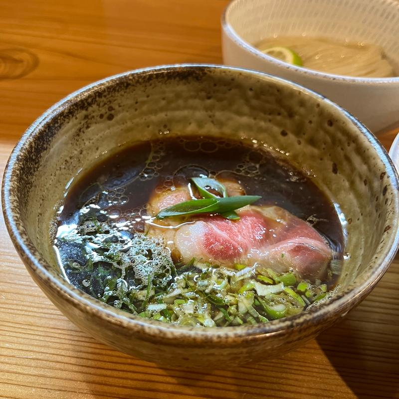鰹昆布出汁醤油つけそば大盛(つけそば神宮寺)