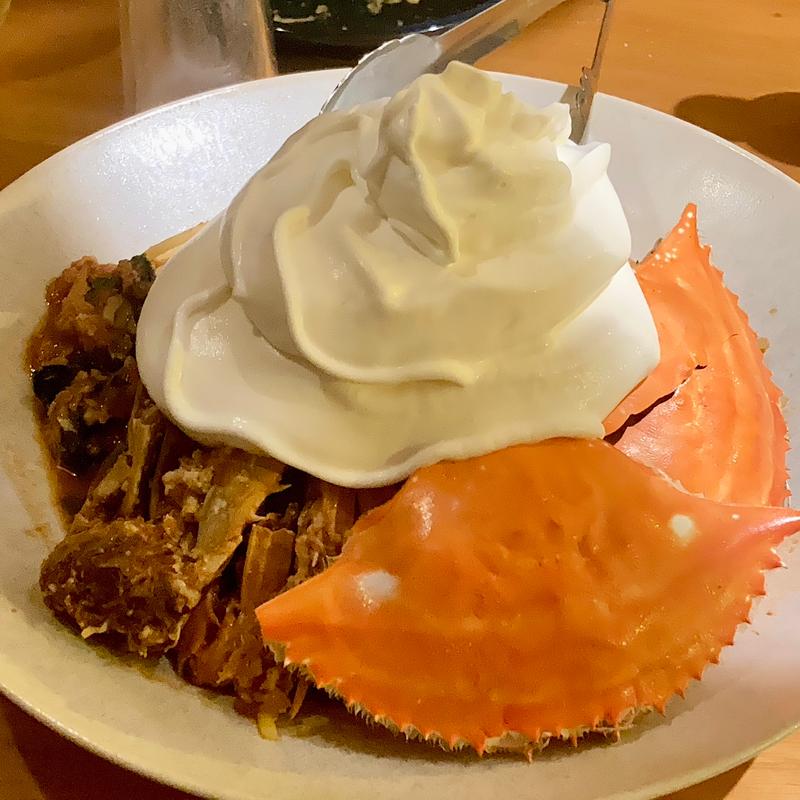 究極の渡り蟹のトマトソース マスカルポーネチーズの泡(PISOLA 岸田堂店)