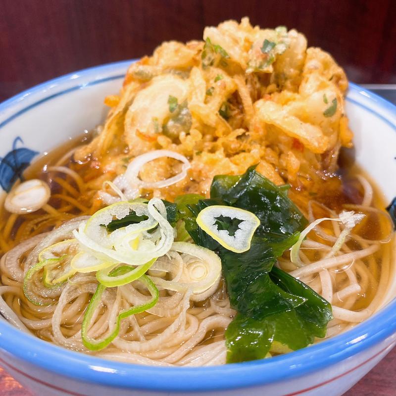 かき揚げ天そば(そば処 やしま)