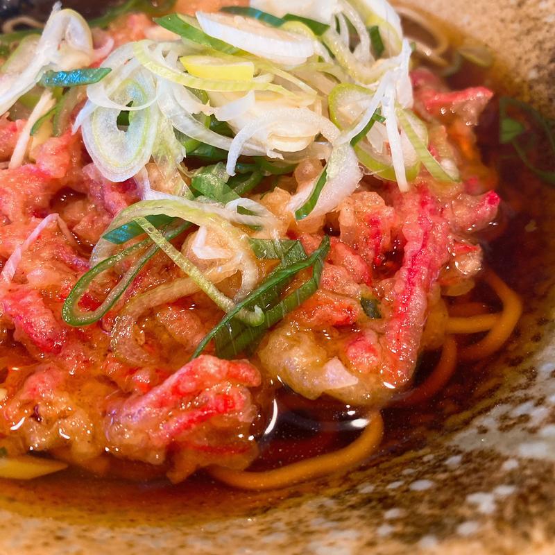 紅しょうが天そば(三松 青砥店)