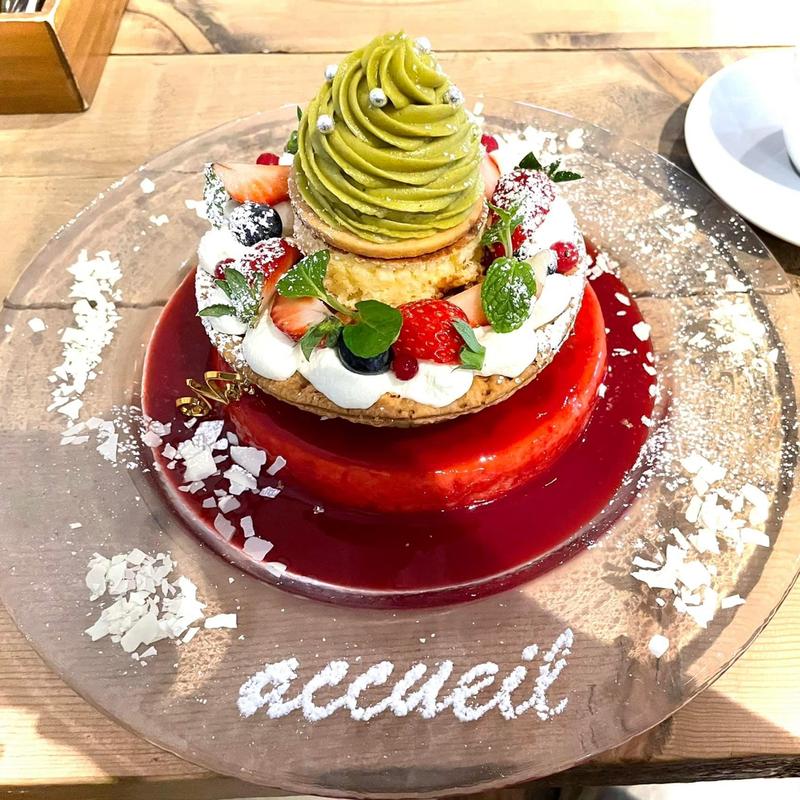 クリスマスパンケーキ(カフェ アクイーユ 恵比寿)