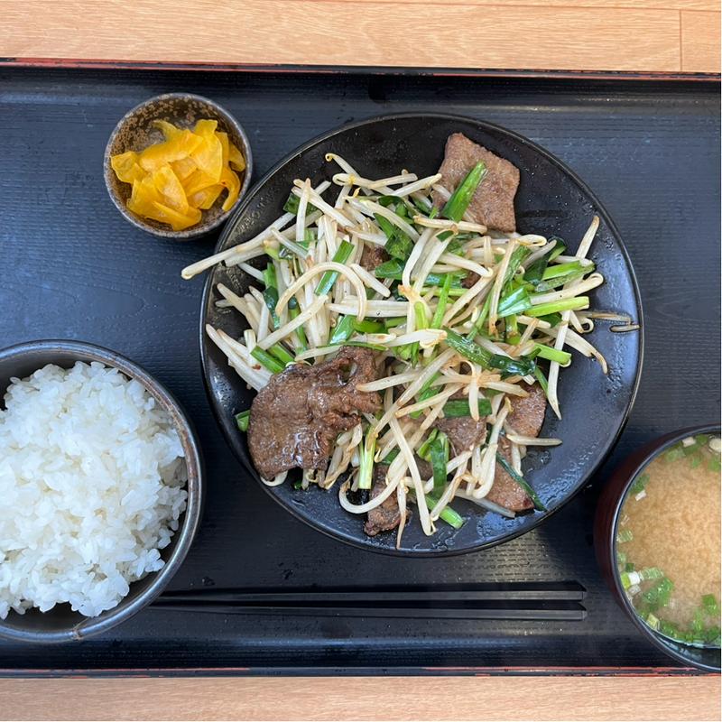 ニラレバ定食(東海パーキングエリア（上り線）スナックコーナー )