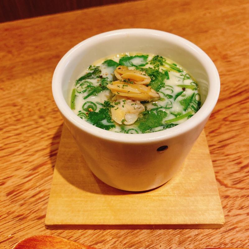 浅利ダシのチーズ茶碗蒸し(浅草おと)
