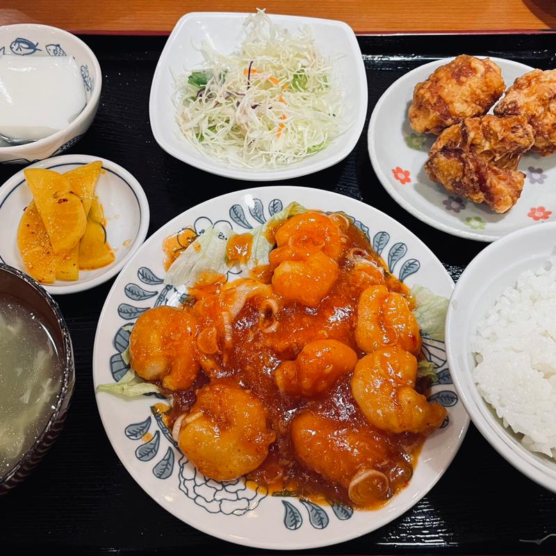エビチリ定食(台湾料理　百味鮮 )