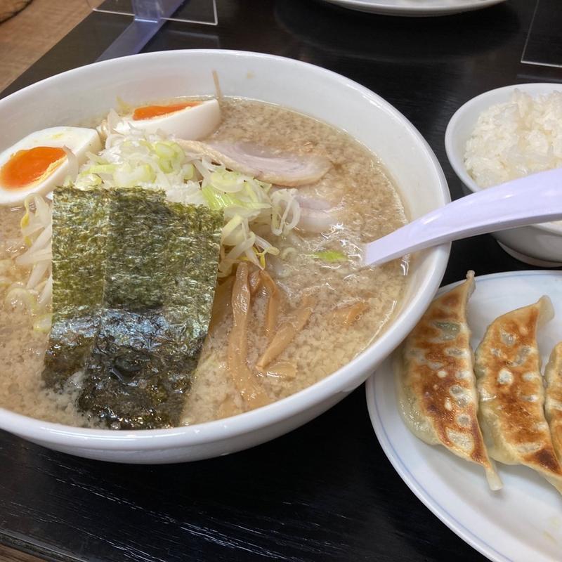ハッスルラーメン餃子ライスセット(ハッスルラーメンホンマ 亀戸店)
