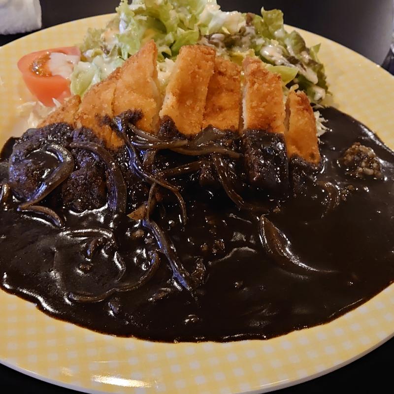 カツ黒カレー(K's Cafe)