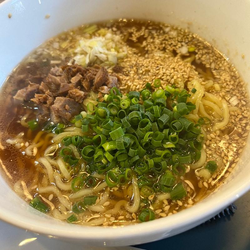 ごまネギラーメン(無化調醤油ラーメンとワインの店 しのわ 久留米本店)