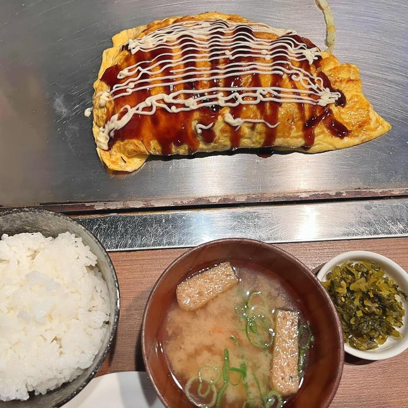 オムそば ご飯セット(とっとん お好み焼き 名谷店)
