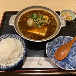 広島産かき赤味噌豆腐定食(一誠)