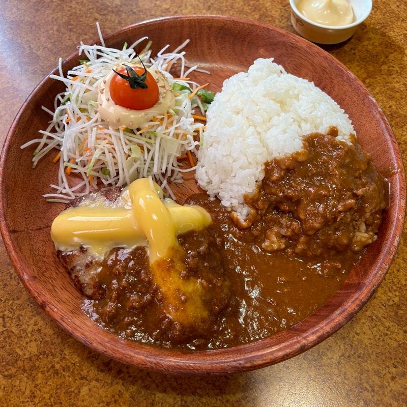 チーズカリーバーグディッシュ ご飯大盛(びっくりドンキー 刈谷店)