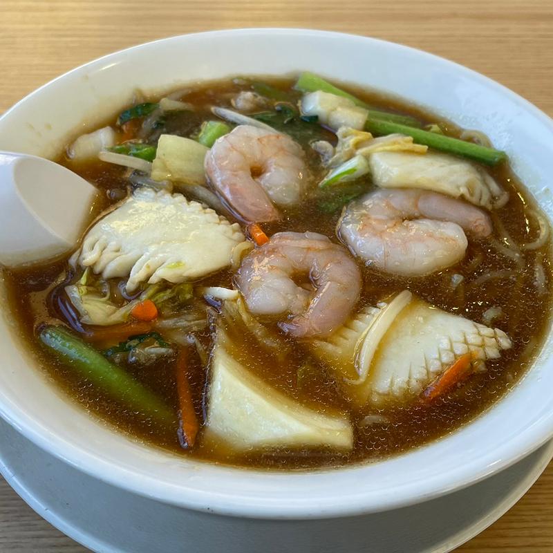期間限定 熟成醤油 海鮮五目そば(丸源ラーメン 大宮バイパス宮原店)