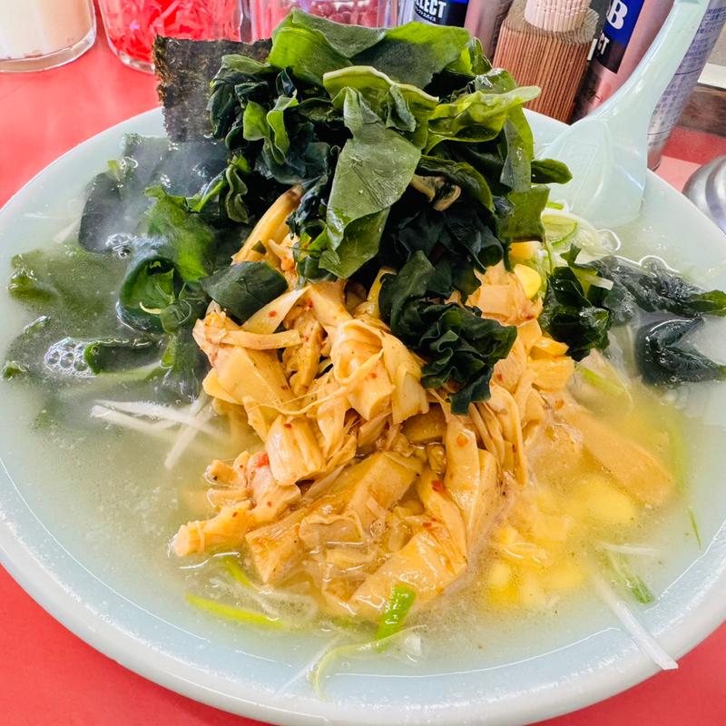 ネギ塩ラーメン＋メンマ＋わかめ(ラーメンショップ 羽生インター店)