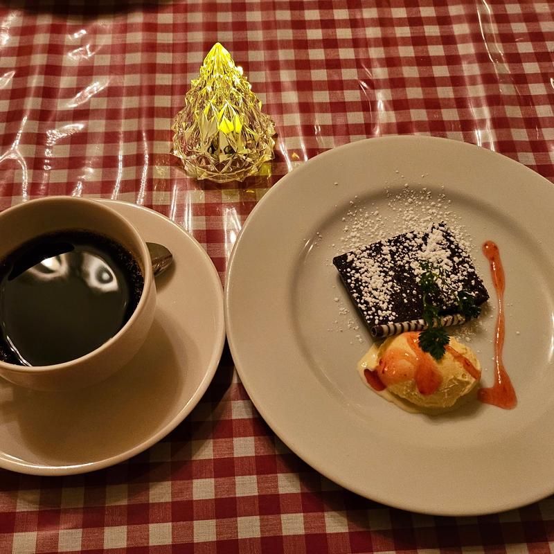 生ガトーショコラ&コーヒー(クリスマス亭 （CHRISTMAS亭 クリスマステイ）)