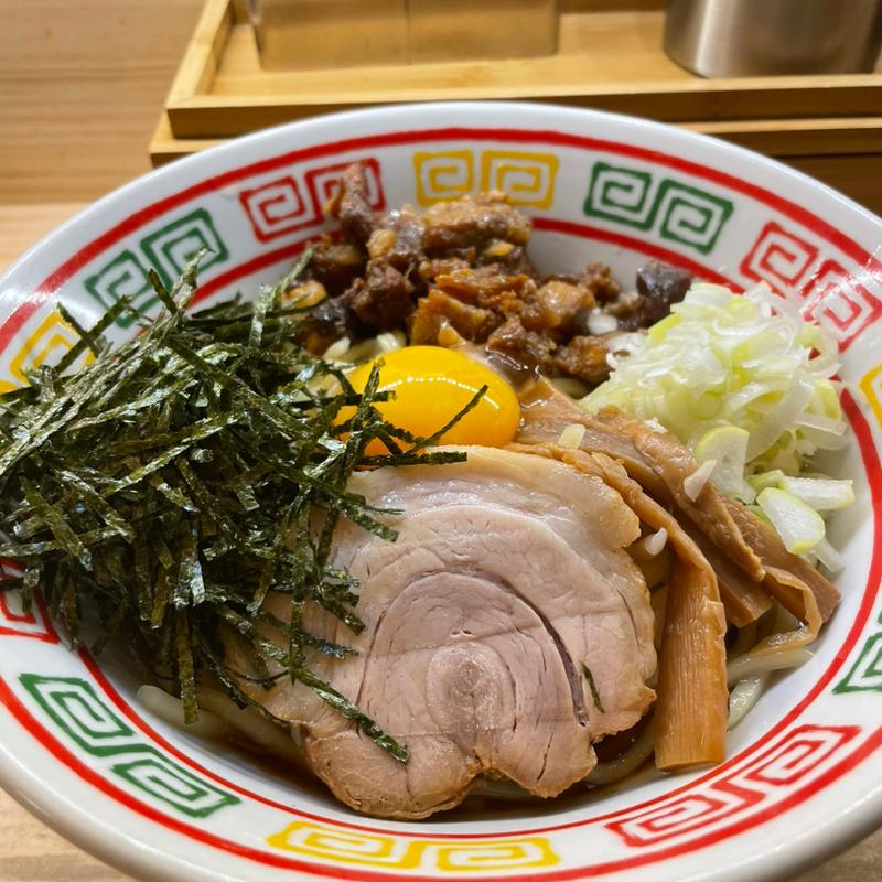 牛スジかま玉まぜそば(〆ごはん付)(らぁめん しゅき)