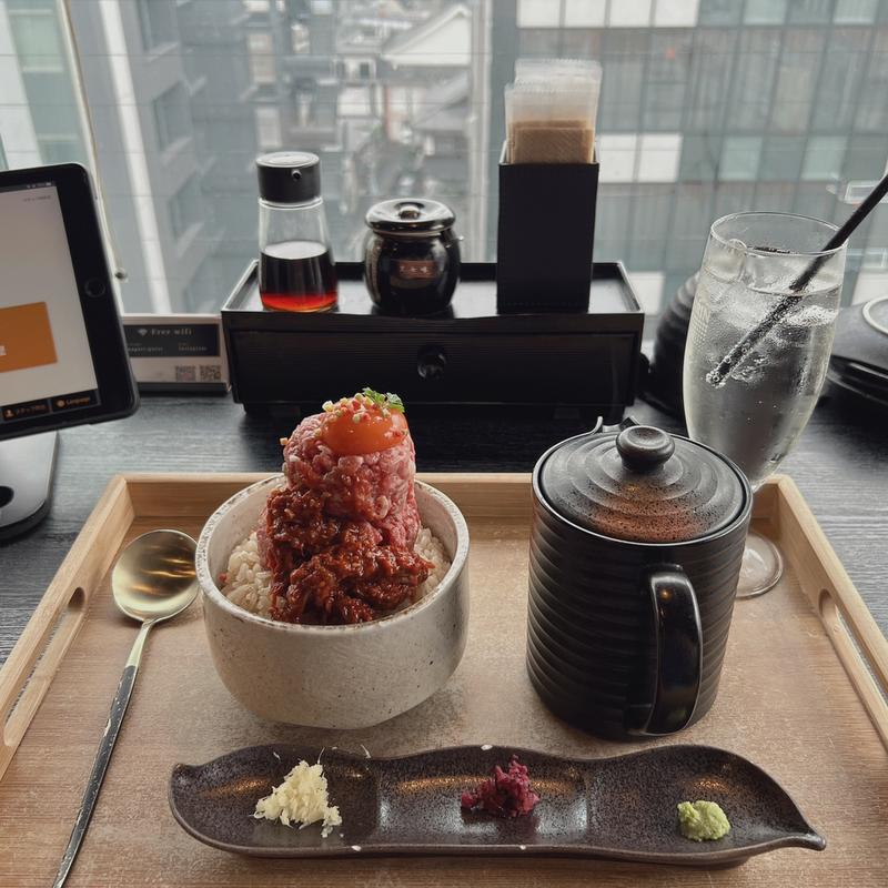 チャンジャユッケ丼　追いユッケ(合法ユッケ かたまり。)