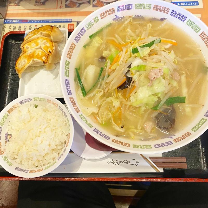 タンメン定食(謝謝ラーメン)