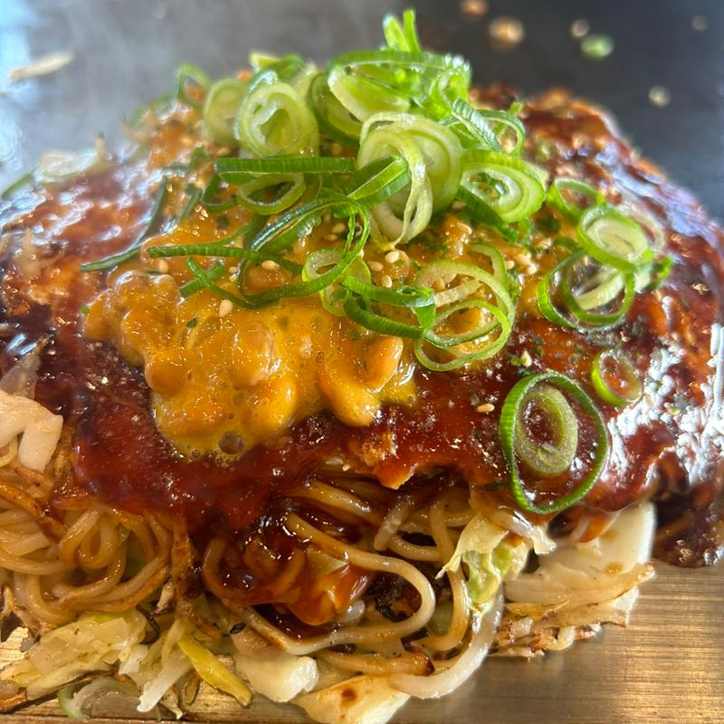 ファームスペシャル(そば・ライス・イカ天＋トッピング(納豆))(お好みファーム)