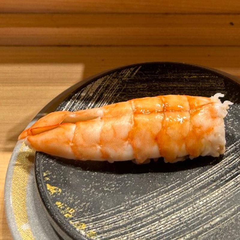 店内仕込み蒸しえび（一貫）(立喰鮨 銀座おのでら)