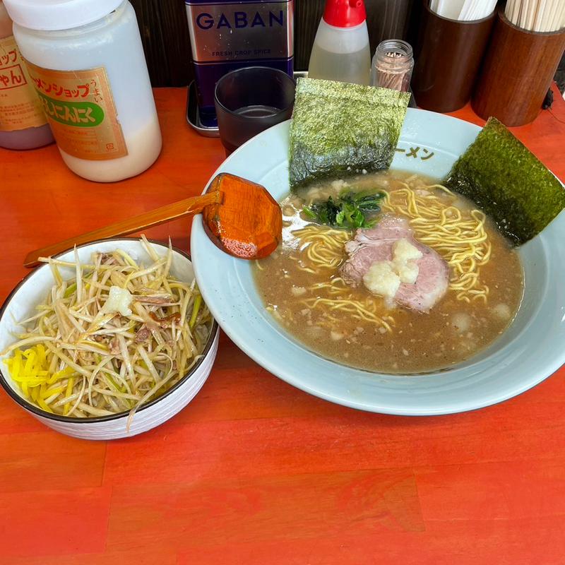 ラーメン、ネギ丼(ラーメンショップ椿　庄和南桜井店)