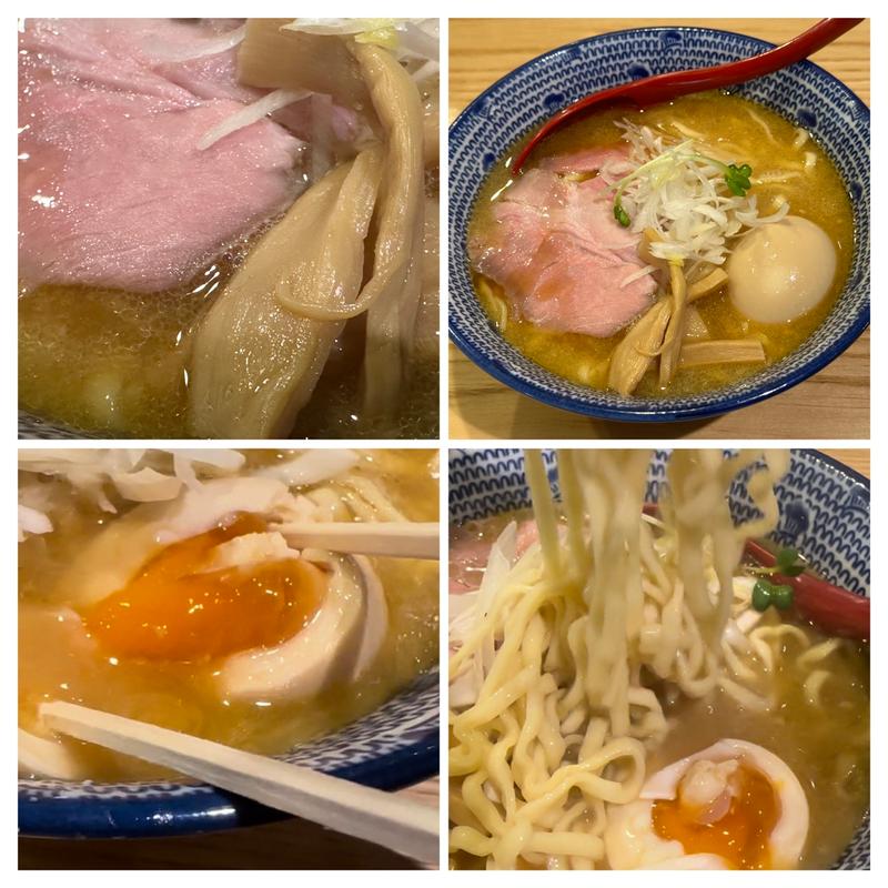 濃厚鶏白湯アゴ出汁ラーメン➕味玉(野毛はち義賊)