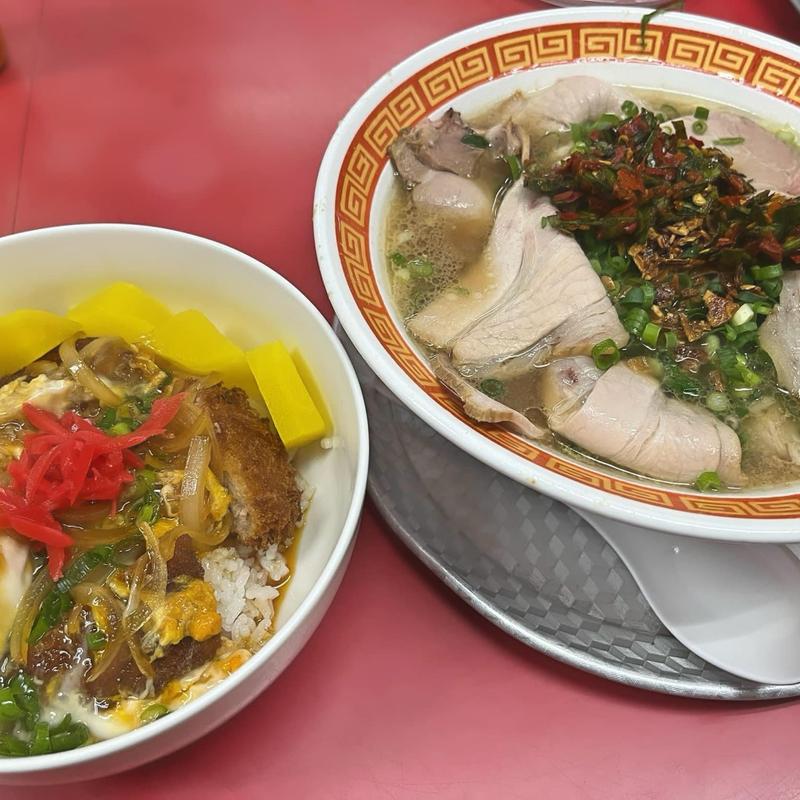 中華そば＋一口カツ丼(もっこす 板宿店)