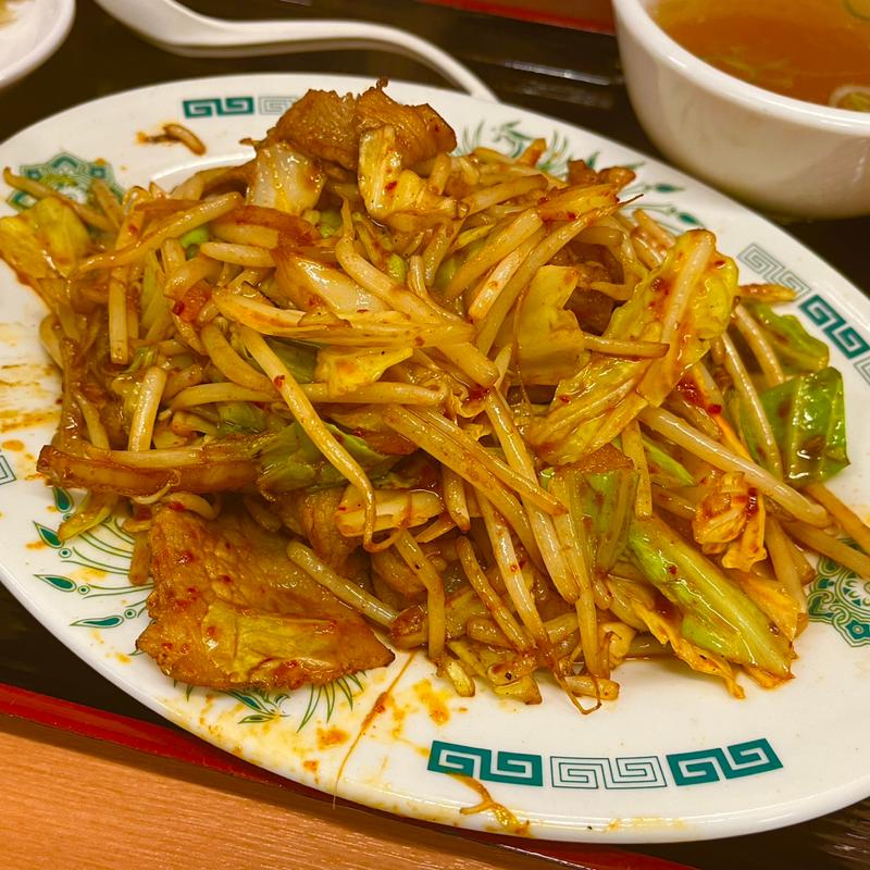 バクダン炒め定食(日高屋 鶴見西口店)