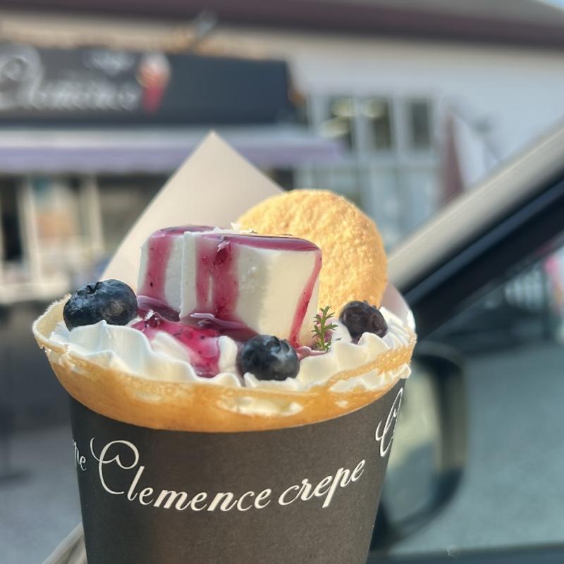 ブルーベリーレアチーズ(クレープ クレマンス)