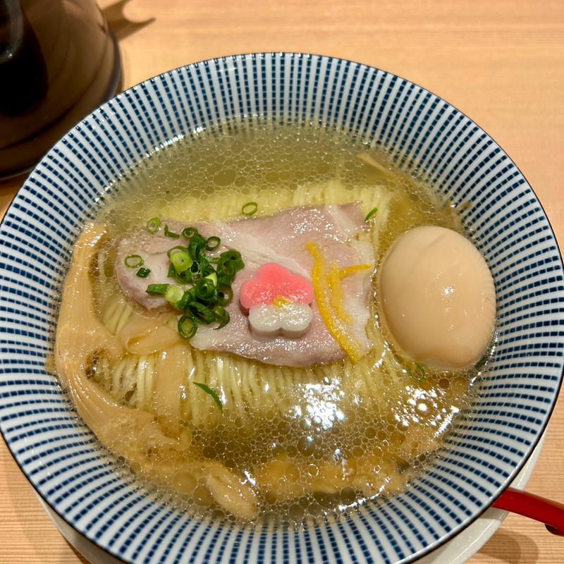 鯛塩らぁ麺味玉(鯛塩そば 灯花 シャポー船橋店)