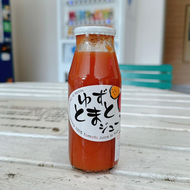 ゆずとまとジュース(道の駅 奥伊勢おおだい)