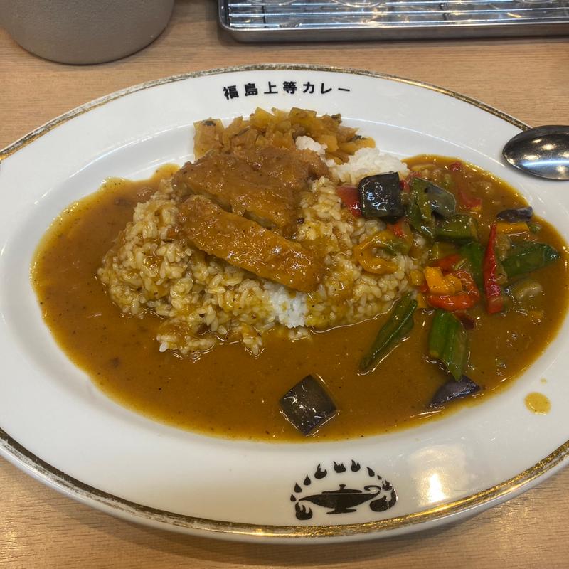 野菜とハーフとんかつのカレー(上等カレーBR 安土町店)