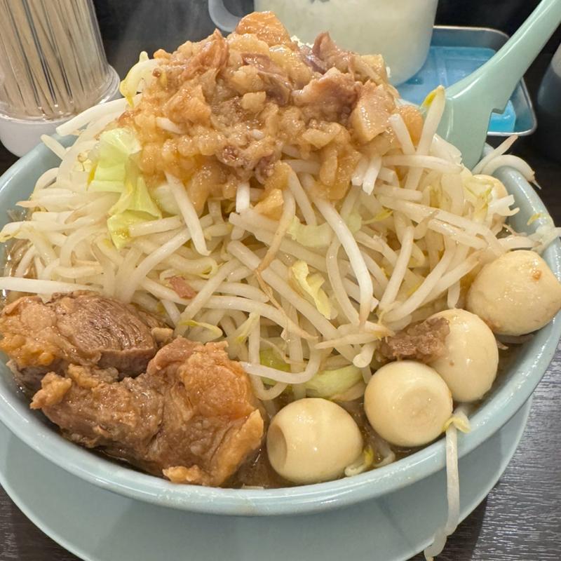 豚そば うずらの卵トッピング(ラーメン 弐豚 (にとん) 見附 本店)