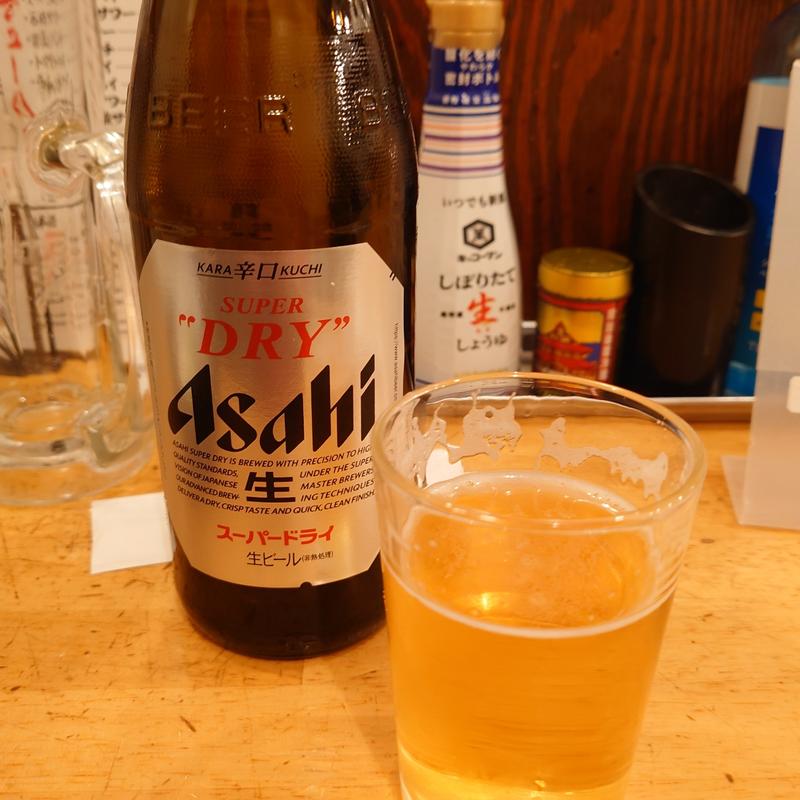 瓶ビール〈中瓶〉アサヒスーパードライ(牛酒場 末吉や 小岩店)