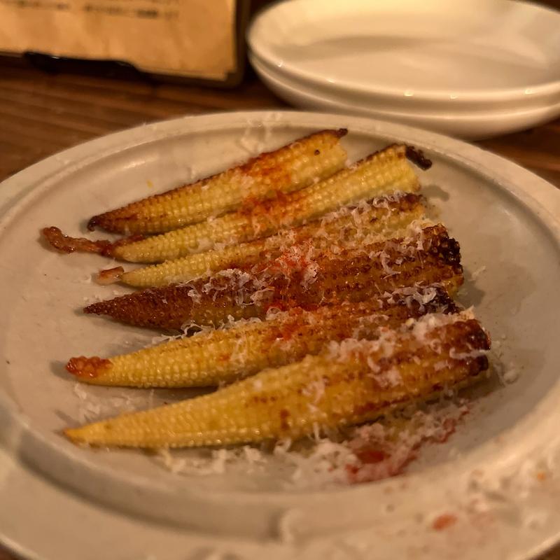 ヤングコーンのチーズロースト(wine&beer ESTRE)