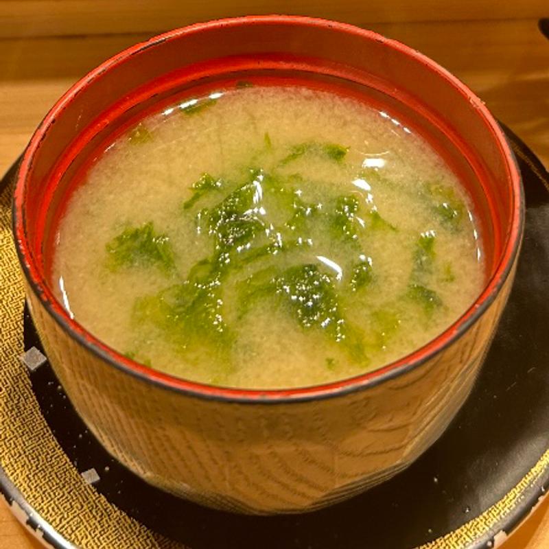 伊勢志摩産あおさ汁(立喰鮨 銀座おのでら)