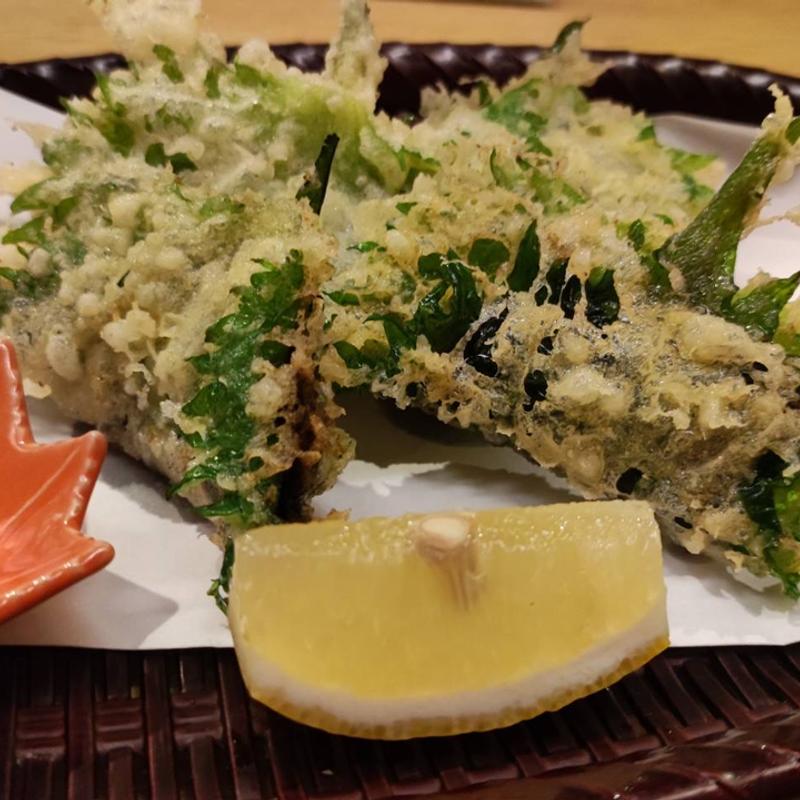 かにみその天ぷら(よりみち酒場 檜や)