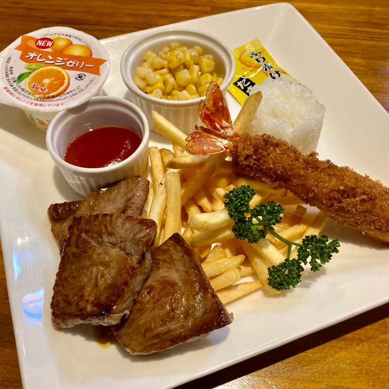 黒毛和牛ロースステーキプレート(あ・かうはーど )