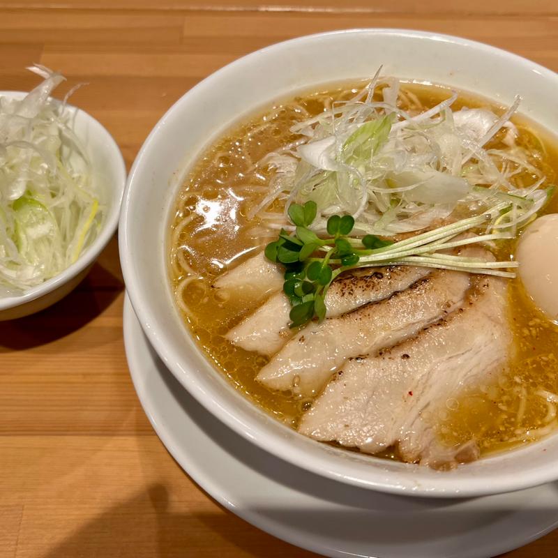 貝出汁味噌中華そば：ネギ(鳥一伝承　焼鳥酒場ヤスモリ商店)