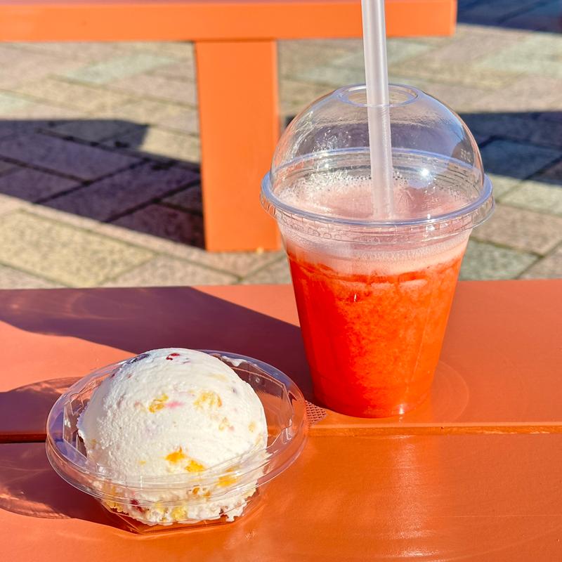 フルーツミックス&いちごジュース(道の駅もてぎ)