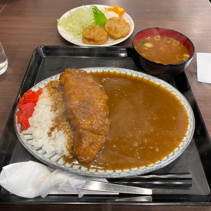 カツカレー定食(ごはん小)(玉屋)