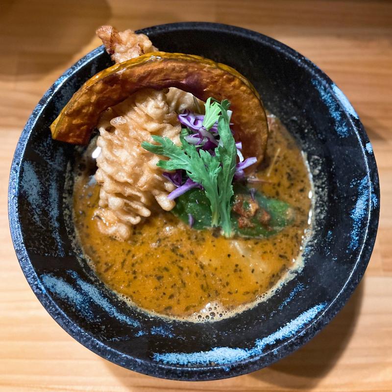 柚葉色(スープカリー 藍色)