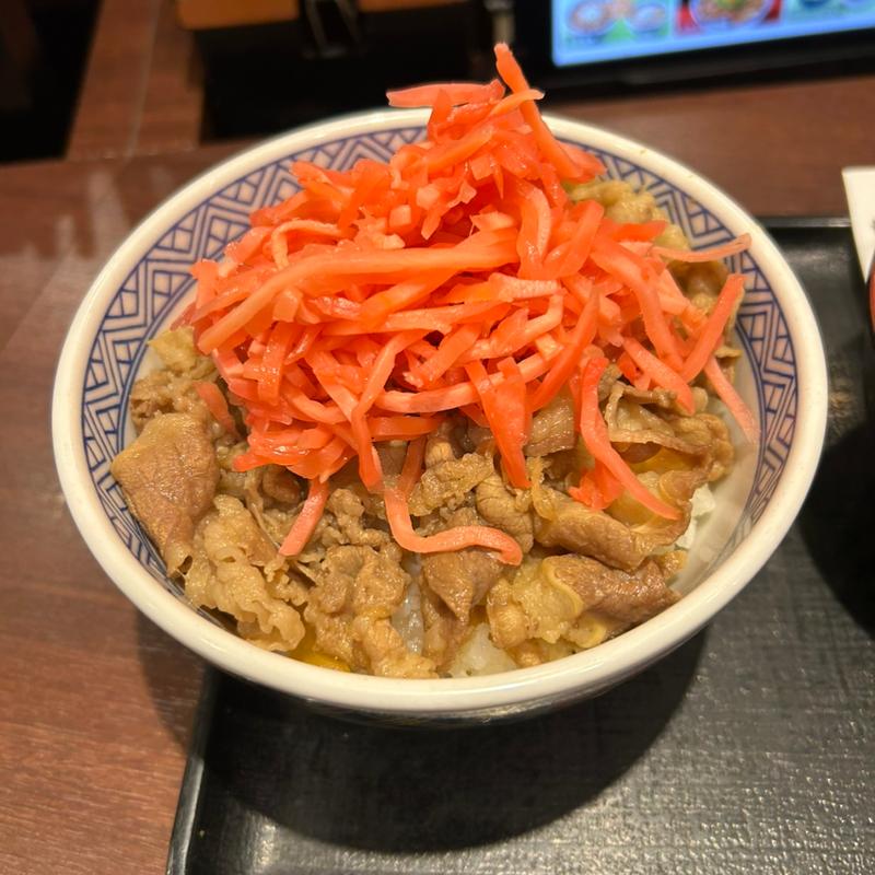 牛丼並み　紅生姜大盛り(吉野家 川口駅東口店)