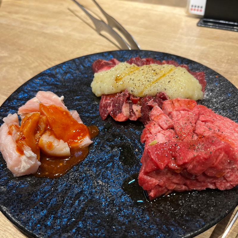 上ミノ　ニンニクハラミ　厚切り牛タン(大阪焼肉 焼肉Lab 難波店)