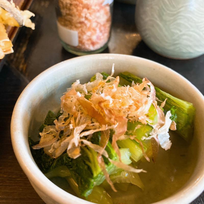 自家製 野沢菜漬け(蕎麦処ささくら)